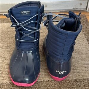 Sperry Kids Blue and Pink Rain Boots